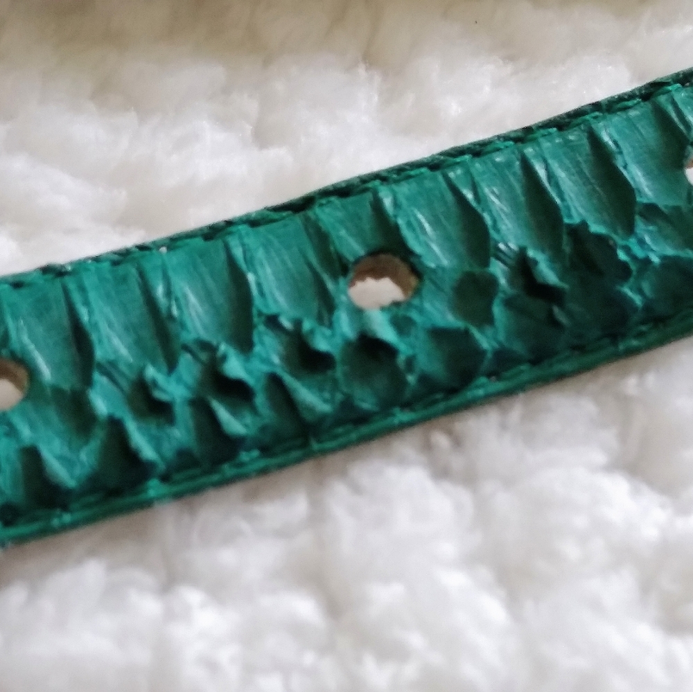 Jana vintage green genuine snakeskin belt small - Picture 3 of 7